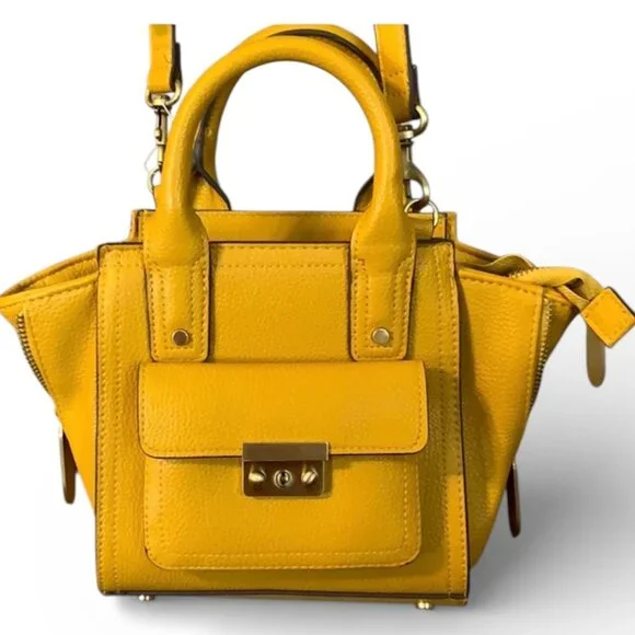 3.1 Phillip Lim Yellow Mini Crossbody Tote | Leather | Designer Bag - Picture 2 of 8